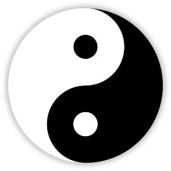 yin and yang as symbol of the revolutionibus