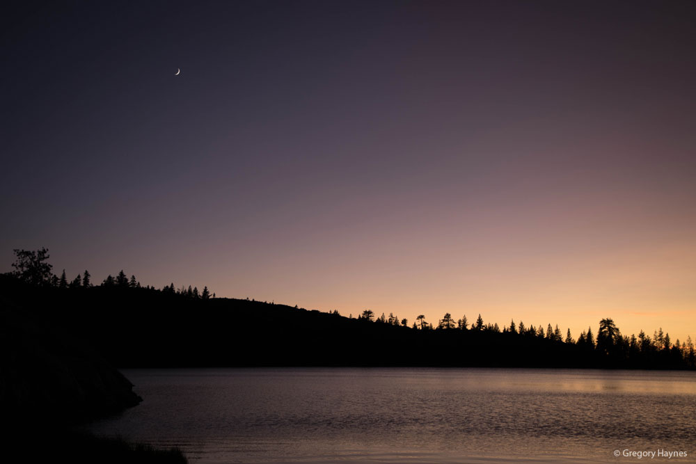 Moon above Blue Lake