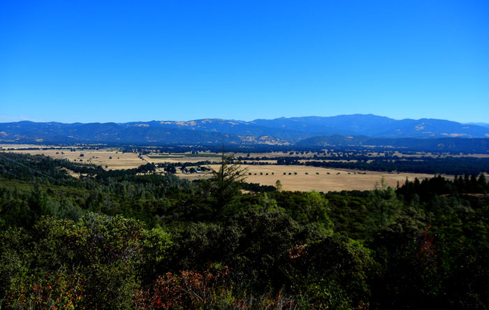 Round Valley, site of the Alan Chadwick Garden, as seen from the Overlook