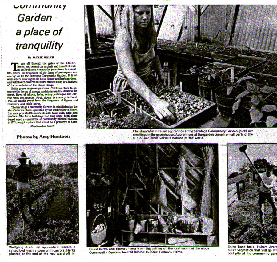 Community Garden at Saratoga, California