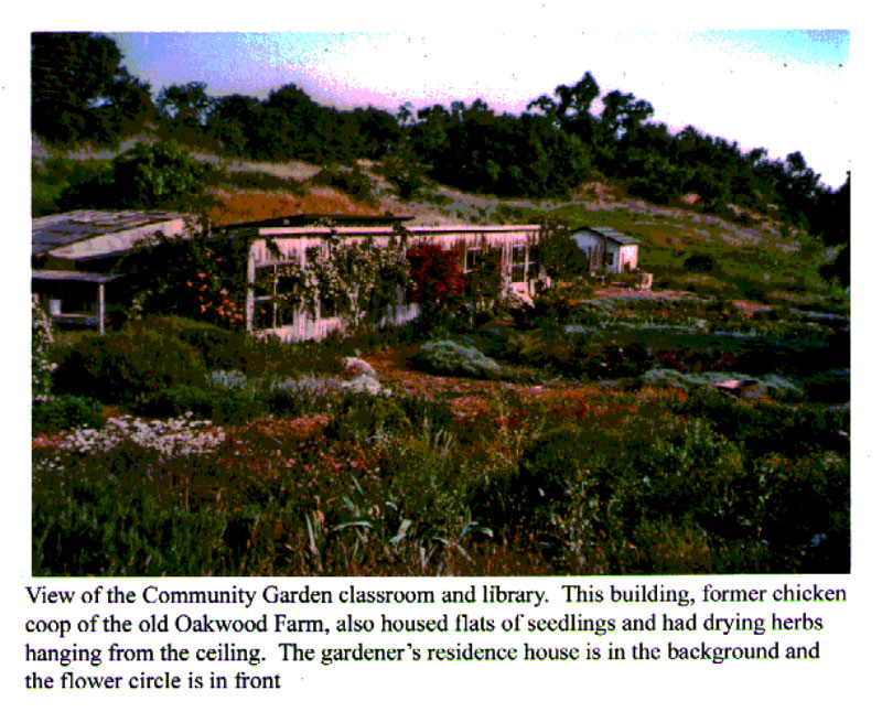 Saratoga Community Garden, classroom and library
