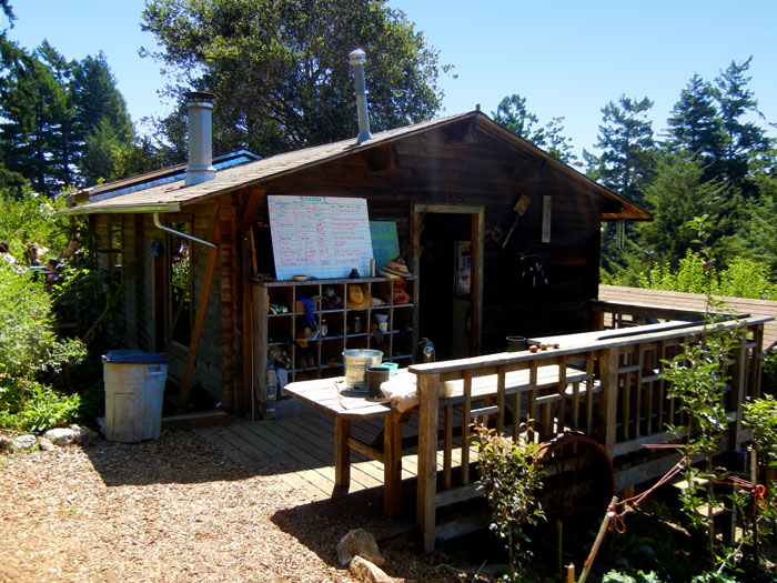 The original garden chalet near the western entrance to the garden.