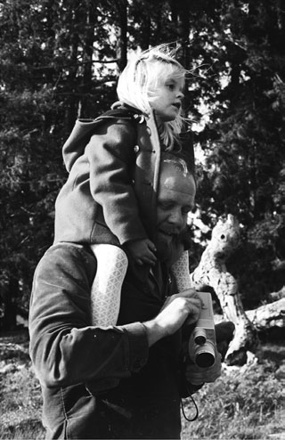 Paul Lee with daughter in 1967